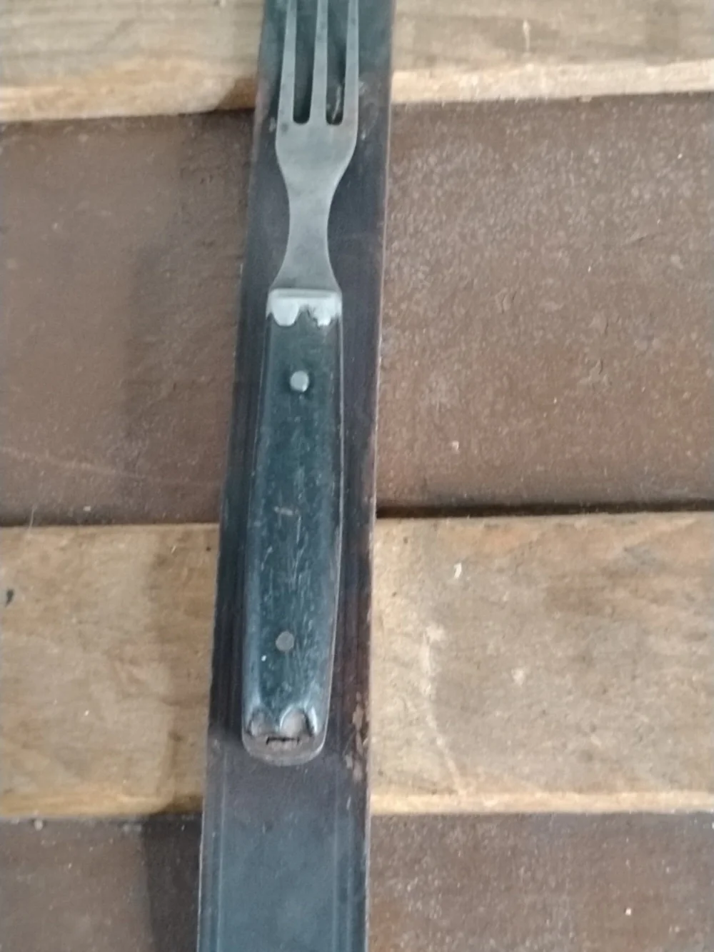 Vintage Black-Handled Carving Fork